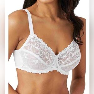 Wacoal Renaissance Rose Underwire Bra lace nude color size 38D-NWT